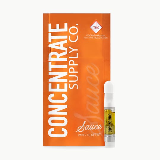Concentrate Supply Co. CSC - SAUCE Vape Cartridge - Live Resin Infused, 1g (Strain Specific) - 1