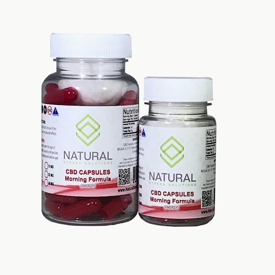 Natural Stress Solutions - Pure CBD Energy Caps 10mg/pc (300mg/Bottle) - 1