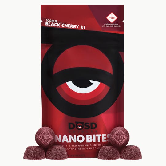 DŌSD Edibles - Nano Bites - Black Cherry 1:1 - 100mg - 1