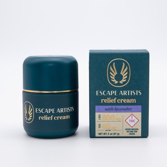Escape Artists - Escape Artists 20:1 Relief Cream - Lavender - (800mg CBD/ 40mg THC) - 1