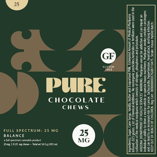 Pure - Pure Chews Chocolate 25mg - 1