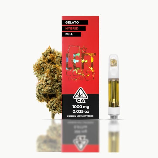 LEFT COAST - Gelato- Premium THC Cartridge 1G - 1