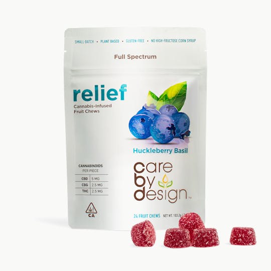 Care By Design - Care By Design | Gummies Huckleberry Basil RELIEF 60mg THC 24ct - 1
