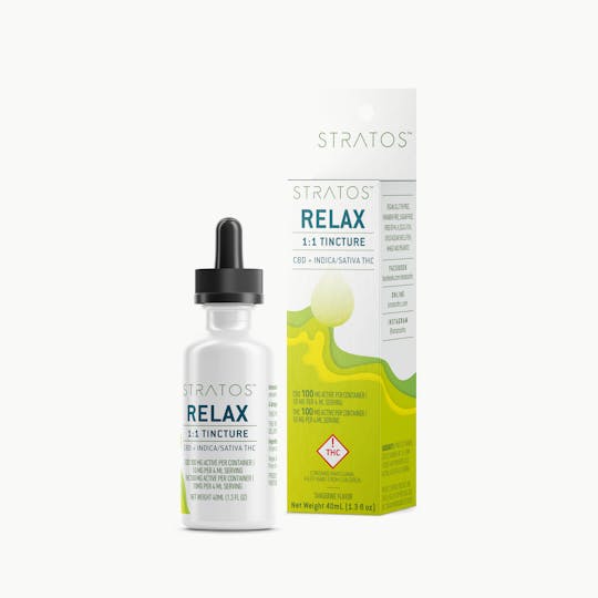 Stratos - Relax 1:1 Tincture - Tangerine Flavor - 1