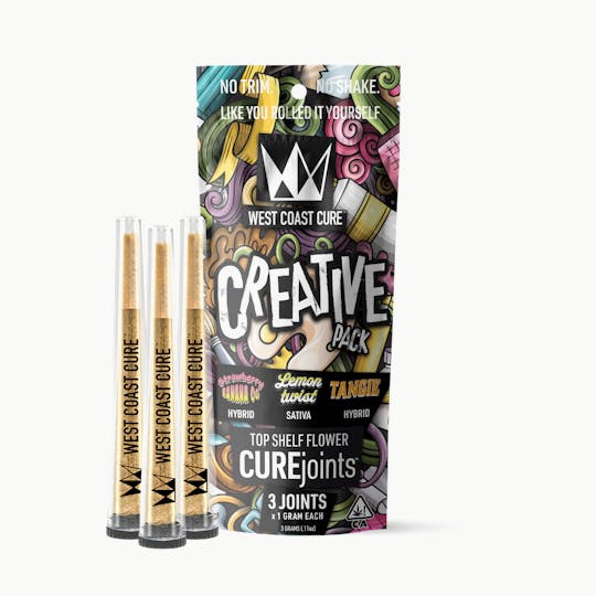 West Coast Cure - Creative Pack - Top Shelf CUREjoint Variety Pack 3 x 1G - 1
