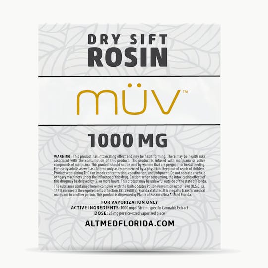 MÜV Cannabis Infused Products - MÜV Dry Sift Rosin - 1