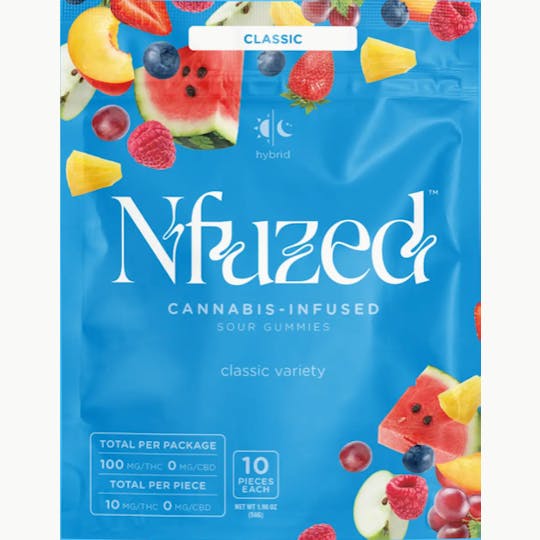 NFUZED - THC Sour Gummies Variety Pack 100mg - 1