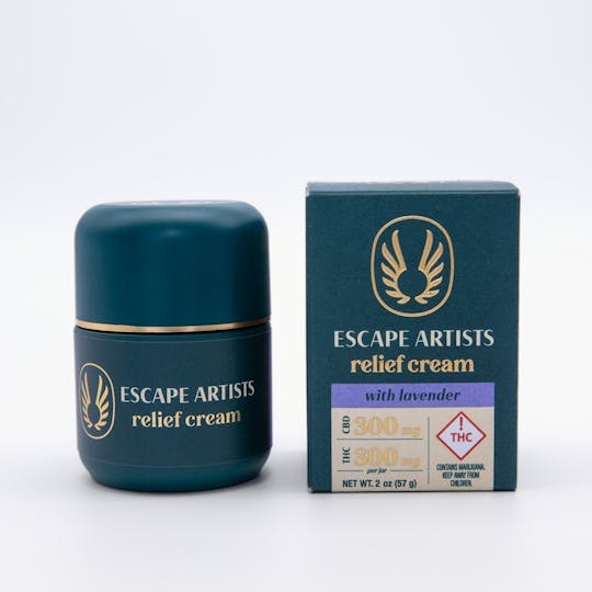 Escape Artists - Escape Artists 1:1 Relief Cream - Lavender - (300mg CBD/300mg THC) - 1