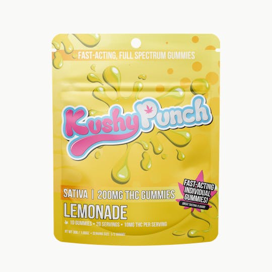 Kushy Punch - Kushy Punch - Sativa Lemonade INDIVIDUAL GUMMIES 200MG - 1