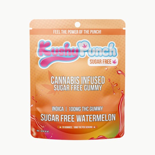 Kushy Punch - Kushy Punch - SUGAR FREE INDICA Watermelon Gummy 100mg - 1