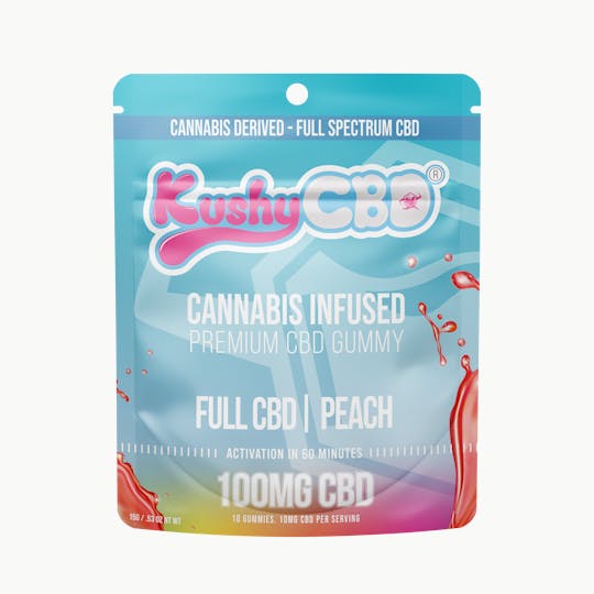 Kushy Punch - Kushy Punch CBD Peach Gummy 100mg - 1