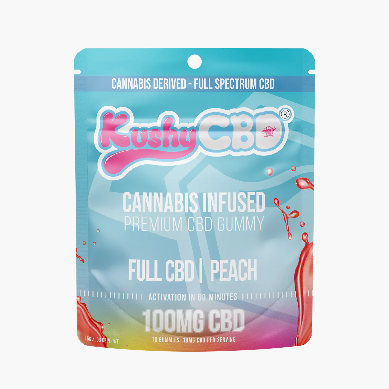 CBD Peach Gummy 100mg