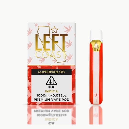 LEFT COAST - Superman OG- Premium THC Pod 1G - 1
