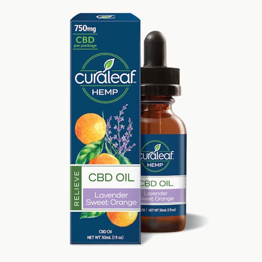 Curaleaf Hemp - Hemp CBD Tincture Drops - Lavender Sweet Orange - 1