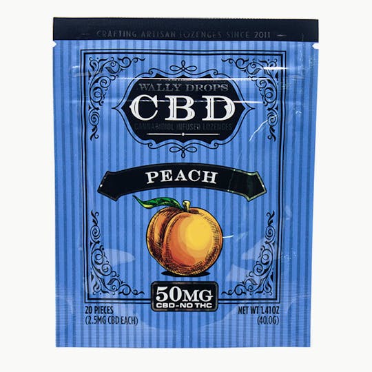 Wally Drops - Wally Drops CBD Lozenges 50mg - Peach - 1