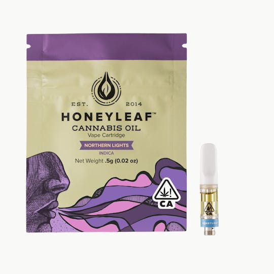 Honeyleaf - Northern Lights Cannabis Oil Cartridge 0.5G - 1