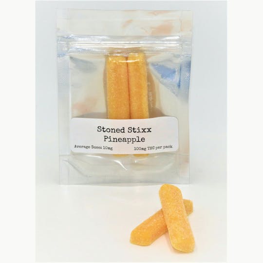 Double Dog Delicacies - Stoned Stixx- Pineapple 100mg - 1