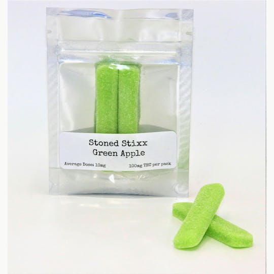 Double Dog Delicacies - Stoned Stixx - Green Apple 100mg - 1