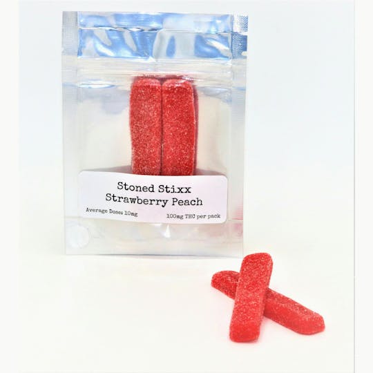 Double Dog Delicacies - Stoned Stixx- Strawberry Peach 100mg - 1