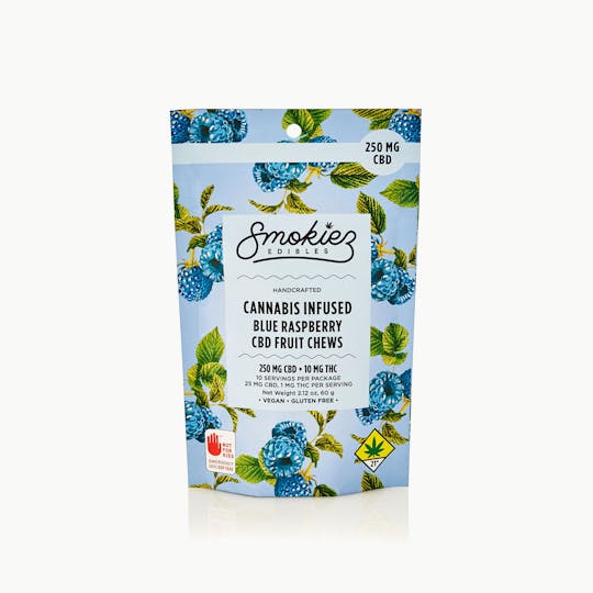 Smokiez Edibles - Blue Raspberry CBD Fruit Chews - 250 mg - 1