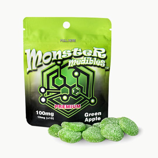 Monster Xtracts - Green Apple Gummy (10x10) - 1