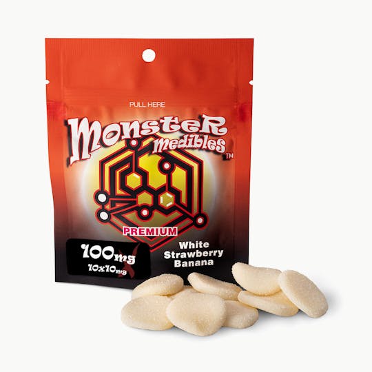 Monster Xtracts - White Strawberry Banana Gummy (10x10) - 1