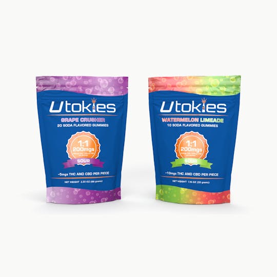 Utokies - CBD 1:1 - Watermelon Limeade-10pc- 10/10mg - 50/50 - 1