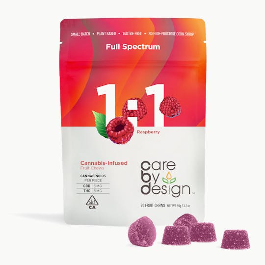 Care By Design - Care By Design | 1:1 CBD Raspberry Gummies 5mg 20ct - 1