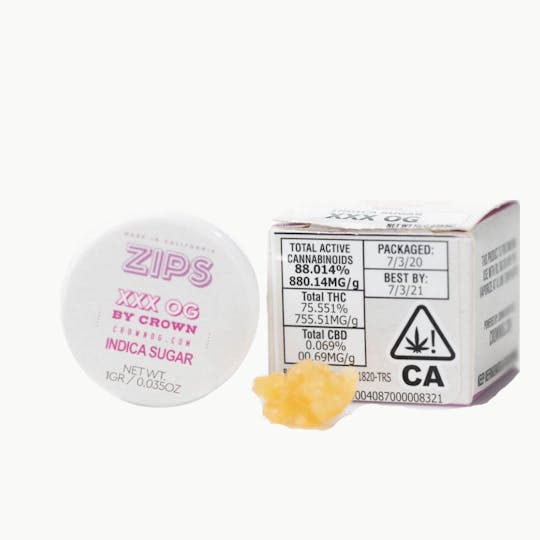 Crown Genetics - Zips By Crown XXX OG Sugar 1G - 1