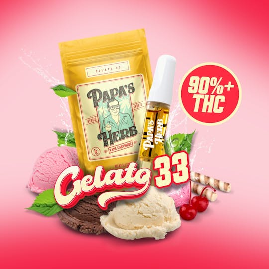 Papa's Herb - Gelato 33 (1g) Vape Cartridge - 1