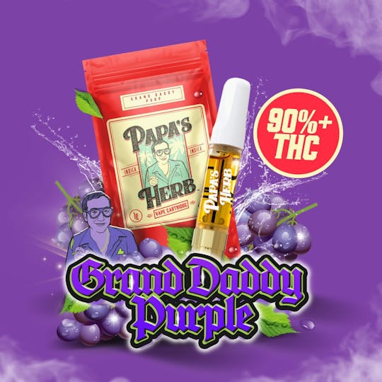 Papa's Herb - Grand Daddy Purp (1g) Vape Cartridge - 1