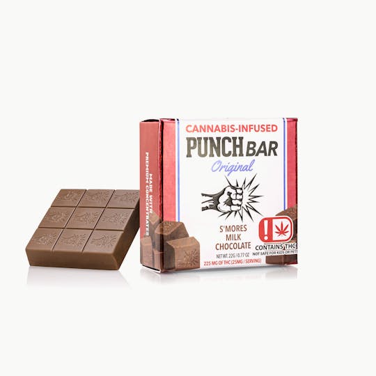 Punch Edibles & Extracts - Milk Chocolate S'mores PunchBars 225mg (OK) - 1
