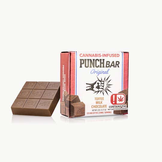 Punch Edibles & Extracts - Milk Chocolate Toffee PunchBar 225mg (OK) - 1