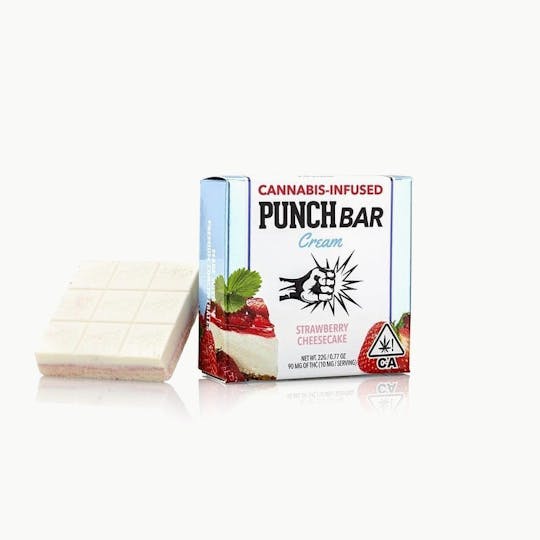 Punch Edibles & Extracts - Strawberry Cheesecake White Chocolate PunchBar 225mg (OK) - 1