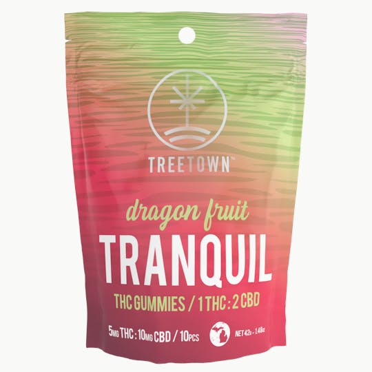Treetown - Tranquil Dragonfruit Gummies - 1 THC : 2 CBD - 1