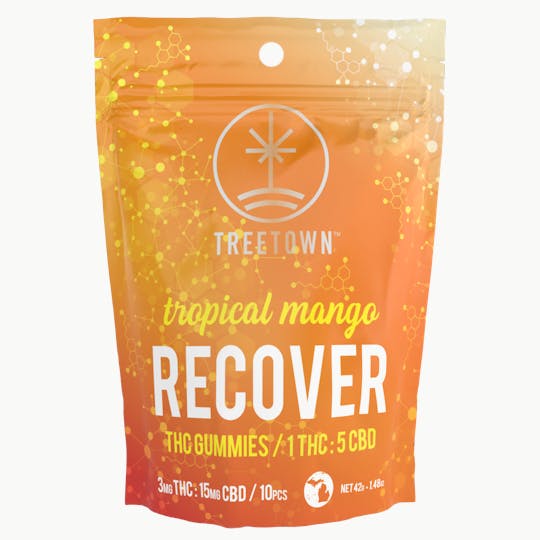 Treetown - Recover Mango Gummies - 1 THC : 5 CBD - 1