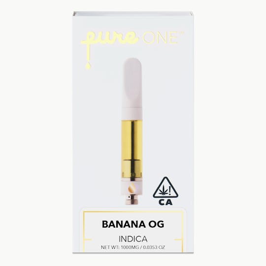 Pure Vape - Pure Cannabis Extract 1g Cartridge - Banana OG - Indica - 1