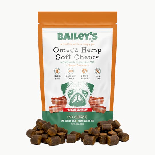 Bailey's CBD - Large Breed Omega Hemp Soft Chews 6MG CBD Per Chew - 1