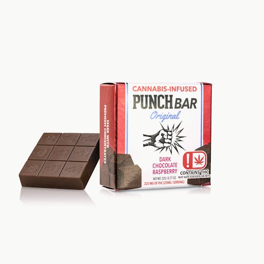 Punch Edibles & Extracts - Dark Chocolate Raspberry PunchBar 225mg (OK) - 1