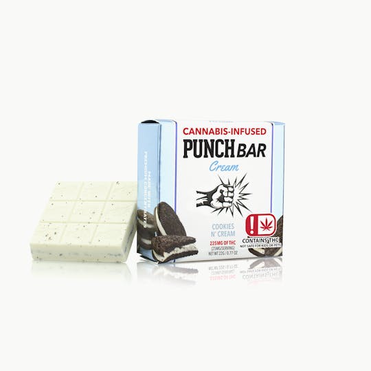 Punch Edibles & Extracts - Cookies N Cream White Chocolate PunchBar 225mg (OK) - 1