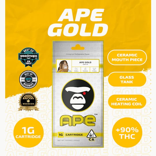 APE Premium Cannabis Corp - APE GOLD — Sauce Cart 1000 mg. - 1
