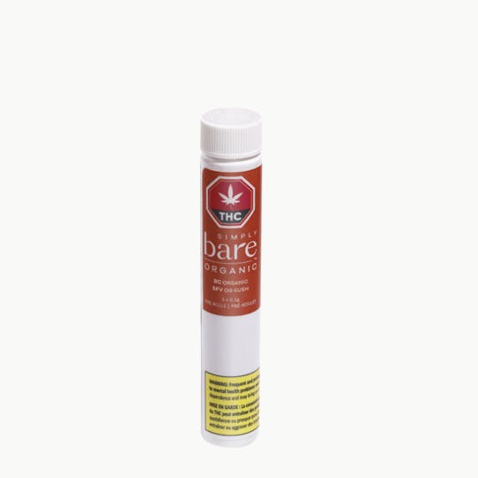 Simply Bare - BC Organic SFV OG Kush Pre-Roll - 1