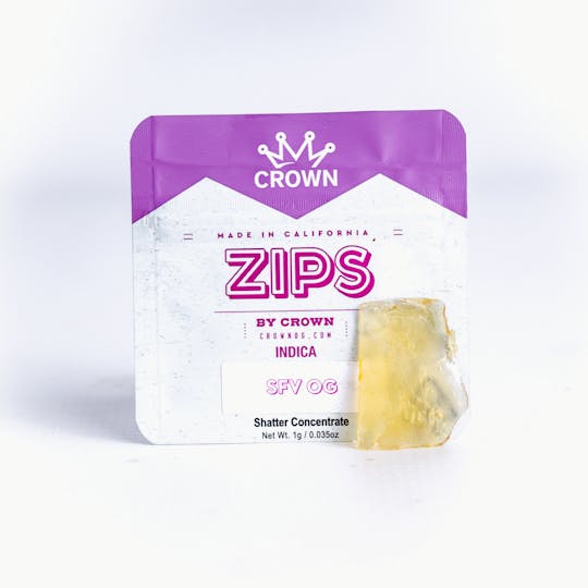 Crown Genetics - Zips By Crown SFV OG Shatter 1G - 1