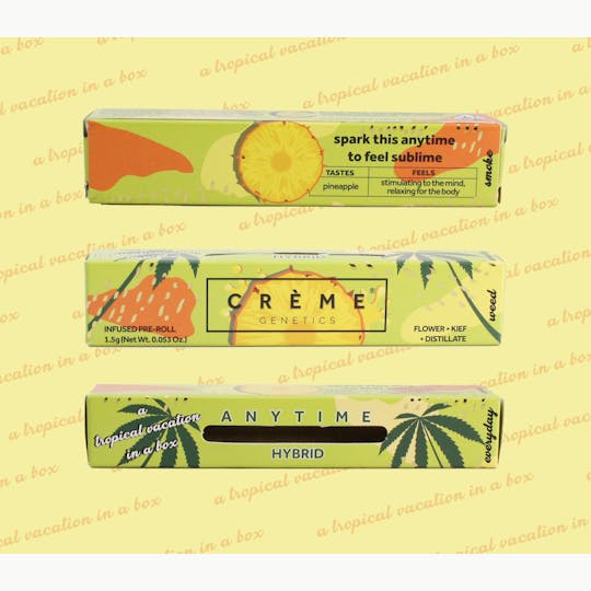 Crème Genetics - Infused Preroll Tropical Anytime 1.5g (28% THC) - 1