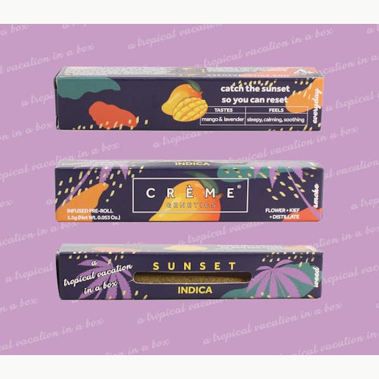 Crème Genetics - Infused Preroll Tropical Sunset 1.5g (29% THC) - 1