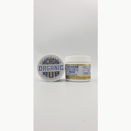 Michigan Organic Rub - Organic Muscle cooling 1:1 300mgTHC:300mgCBD - 1
