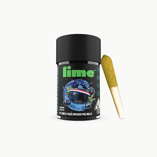 Lime - Live Resin & Hash Infused Lil' Limes (.6g x 5 Mini Pre Rolls) | Blueberry - 1