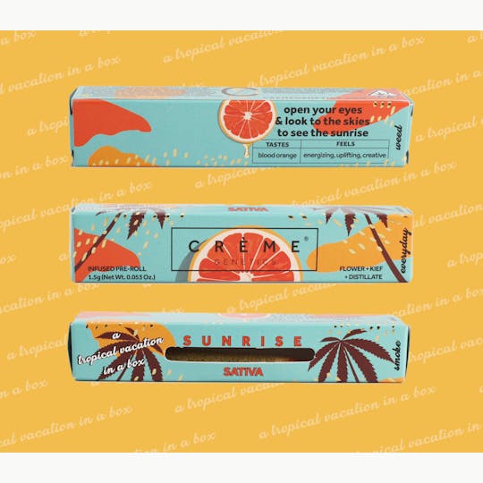 Crème Genetics - Infused Preroll Tropical Sunrise 1.5g (27% THC) - 1
