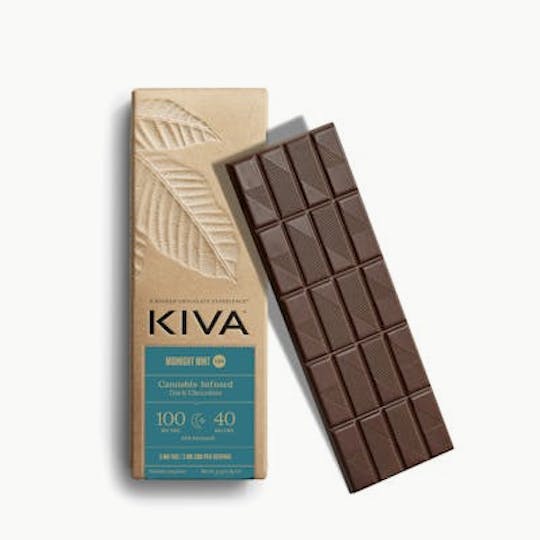 Kiva Confections - Kiva Midnight Mint 5:2 CBN Dark Chocolate Bar - 1