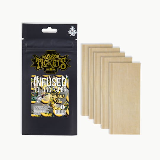Lift Tickets - Banana OG Live Resin Infused Rolling Paper - 5 pack - 1